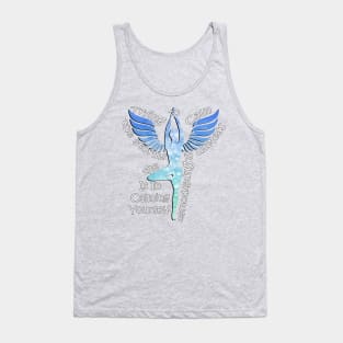 Inspirational Quote & Beautiful Graphic Design: Trying to Calm the Storms is Useless; the Superpower is in Calming Yourself! Motivational Gifts Tank Top